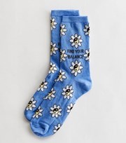 New Look Bright Blue Find Your Balance Flower Socks